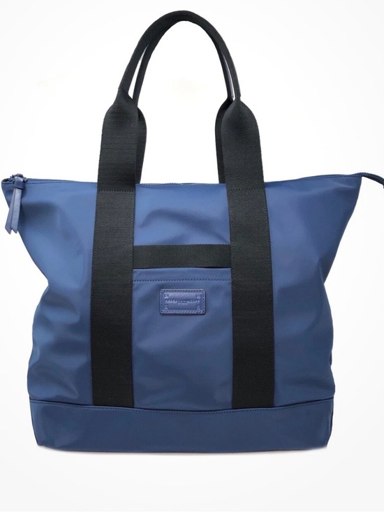 Rebecca Minkoff Handbags - REBECCA MINKOFF North South Nylon Satin Tote Bag Navy/ Black